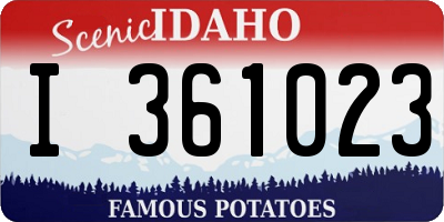 ID license plate I361023