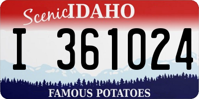 ID license plate I361024