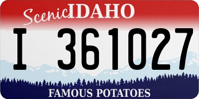 ID license plate I361027