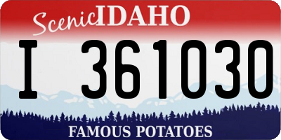 ID license plate I361030
