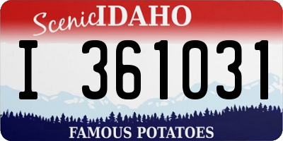 ID license plate I361031
