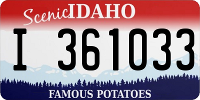 ID license plate I361033