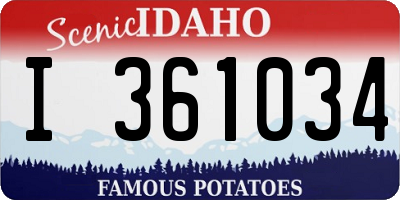 ID license plate I361034