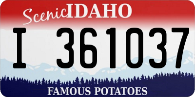 ID license plate I361037