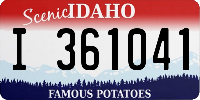 ID license plate I361041