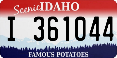 ID license plate I361044