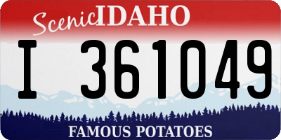 ID license plate I361049