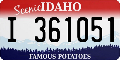 ID license plate I361051