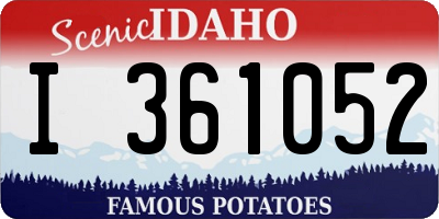 ID license plate I361052