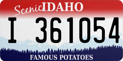 ID license plate I361054