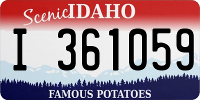 ID license plate I361059