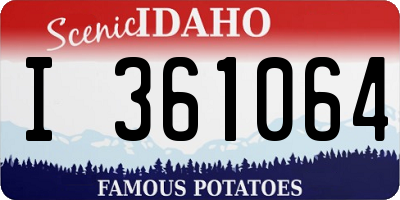 ID license plate I361064