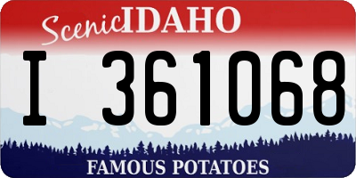 ID license plate I361068