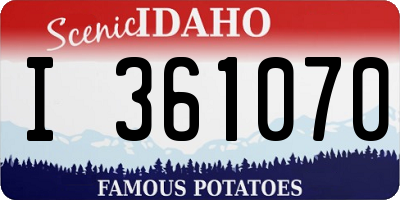 ID license plate I361070