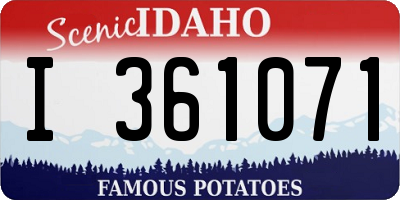 ID license plate I361071