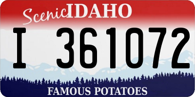 ID license plate I361072