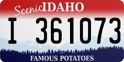 ID license plate I361073