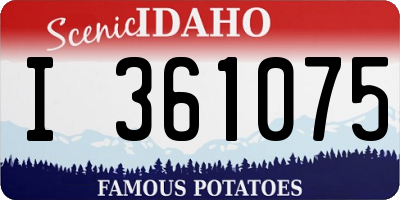 ID license plate I361075