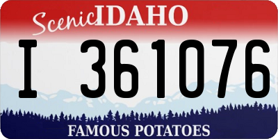 ID license plate I361076