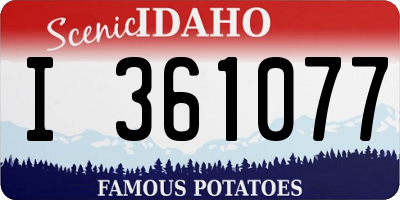 ID license plate I361077