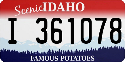 ID license plate I361078