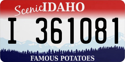 ID license plate I361081