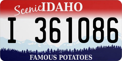 ID license plate I361086