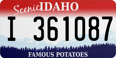 ID license plate I361087
