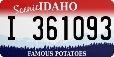 ID license plate I361093