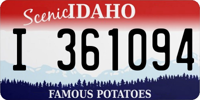 ID license plate I361094