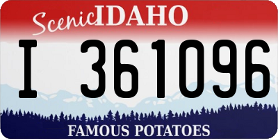 ID license plate I361096