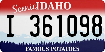 ID license plate I361098