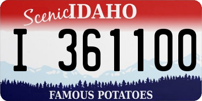 ID license plate I361100