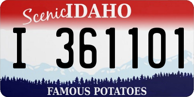ID license plate I361101