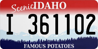 ID license plate I361102