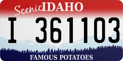 ID license plate I361103