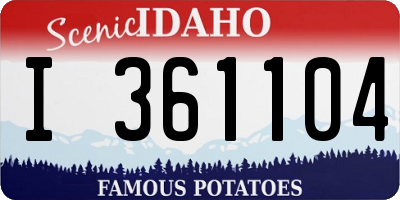 ID license plate I361104