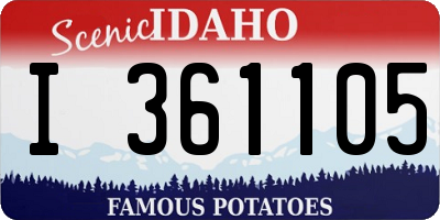 ID license plate I361105