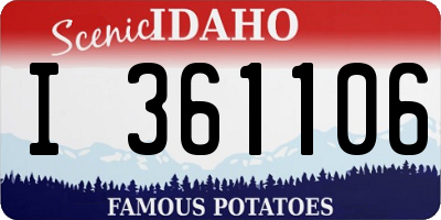 ID license plate I361106