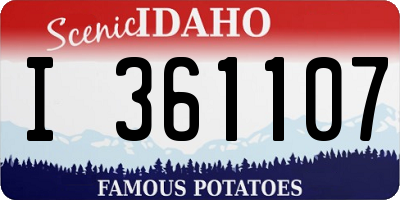 ID license plate I361107