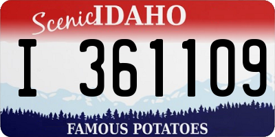 ID license plate I361109