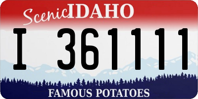 ID license plate I361111