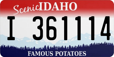 ID license plate I361114