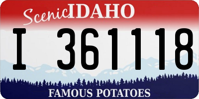 ID license plate I361118