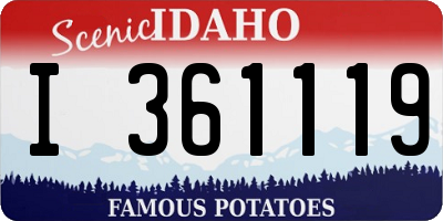 ID license plate I361119