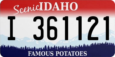 ID license plate I361121
