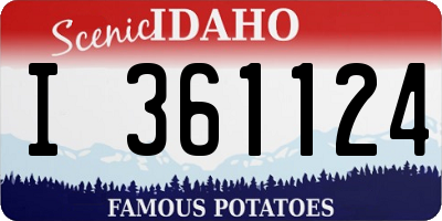 ID license plate I361124