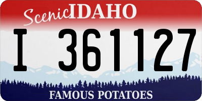 ID license plate I361127
