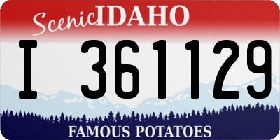 ID license plate I361129
