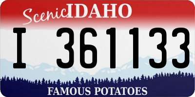 ID license plate I361133